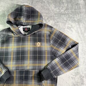 Jordan Flight Essential Holiday Plaid Graphic Hoodie Mens Small (Read)